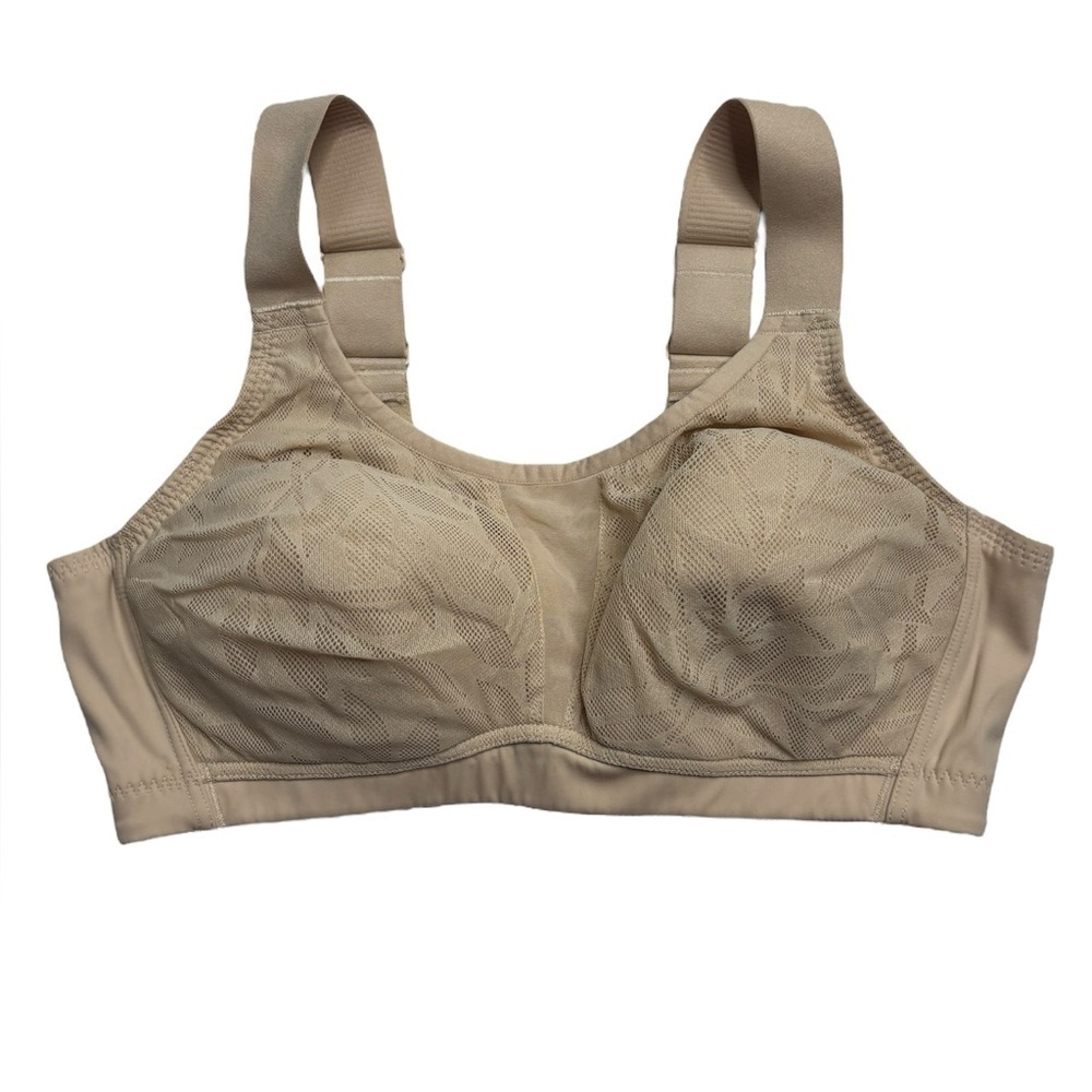 Understance Ginger Wireless Smooth Lace Full Coverage Bra Champagne Size 36DDD